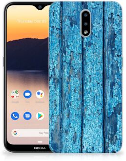 B2Ctelecom Backcase Siliconen Hoesje Nokia 2.3 Telefoonhoesje Wood Blue