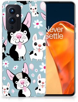 B2Ctelecom Backcase Siliconen Hoesje OnePlus 9 Telefoonhoesje Hondjes