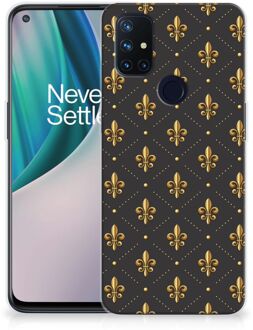 B2Ctelecom Backcase Siliconen Hoesje OnePlus Nord N10 5G Telefoonhoesje Franse Lelie