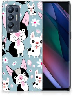 B2Ctelecom Backcase Siliconen Hoesje OPPO Find X3 Neo Telefoonhoesje Hondjes