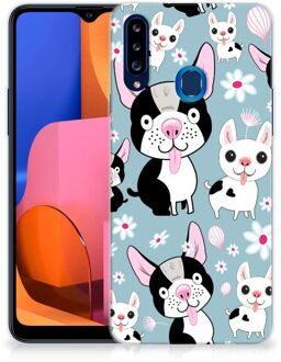 B2Ctelecom Backcase Siliconen Hoesje Samsung Galaxy A20s Telefoonhoesje Hondjes