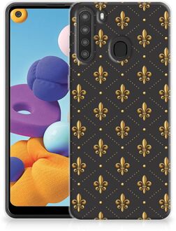 B2Ctelecom Backcase Siliconen Hoesje Samsung Galaxy A21 Telefoonhoesje Franse Lelie