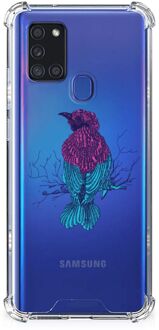 B2Ctelecom Backcase Siliconen Hoesje Samsung Galaxy A21s GSM Hoesje met doorzichtige rand Merel