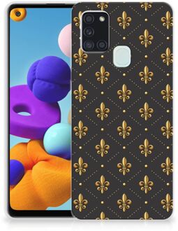 B2Ctelecom Backcase Siliconen Hoesje Samsung Galaxy A21s Telefoonhoesje Franse Lelie