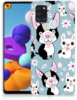 B2Ctelecom Backcase Siliconen Hoesje Samsung Galaxy A21s Telefoonhoesje Hondjes