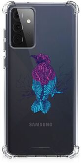 B2Ctelecom Backcase Siliconen Hoesje Samsung Galaxy A72 4G/5G GSM Hoesje met doorzichtige rand Merel