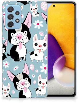 B2Ctelecom Backcase Siliconen Hoesje Samsung Galaxy A72 Telefoonhoesje Hondjes