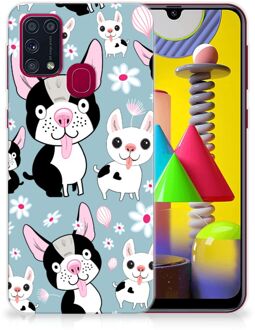 B2Ctelecom Backcase Siliconen Hoesje Samsung Galaxy M31 Telefoonhoesje Hondjes