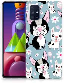 B2Ctelecom Backcase Siliconen Hoesje Samsung Galaxy M51 Telefoonhoesje Hondjes