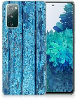 B2Ctelecom Backcase Siliconen Hoesje Samsung Galaxy S20 FE Telefoonhoesje Wood Blue