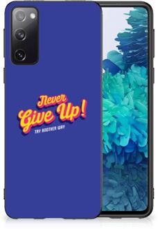 B2Ctelecom Backcase Siliconen Hoesje Samsung Galaxy S20 Smartphone Hoesje met Zwarte rand Never Give Up