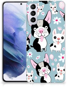 B2Ctelecom Backcase Siliconen Hoesje Samsung Galaxy S21 Plus Telefoonhoesje Hondjes