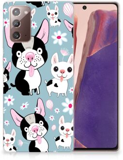 B2Ctelecom Backcase Siliconen Hoesje Samsung Note 20 Telefoonhoesje Hondjes