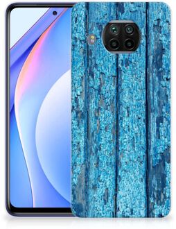 B2Ctelecom Backcase Siliconen Hoesje Xiaomi Mi 10T Lite Telefoonhoesje Wood Blue