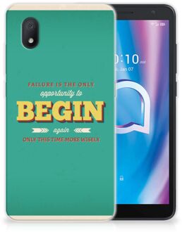 B2Ctelecom Backcase TPU Siliconen Hoesje Alcatel 1B (2020) Smartphone hoesje Quote Begin