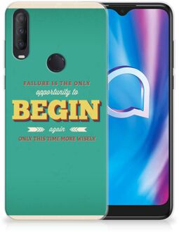 B2Ctelecom Backcase TPU Siliconen Hoesje Alcatel 1S (2020) Smartphone hoesje Quote Begin