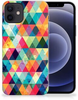 B2Ctelecom Backcase TPU Siliconen Hoesje iPhone 12 | 12 Pro (6.1") Smartphone hoesje Geruit