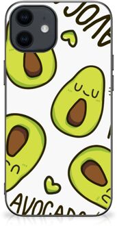 B2Ctelecom Backcase TPU Siliconen Hoesje iPhone 12 Pro | 12 (6.1") GSM Hoesje met Zwarte rand Avocado Singing