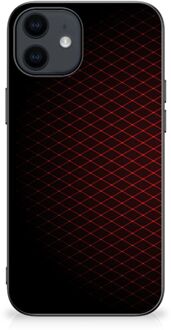 B2Ctelecom Backcase TPU Siliconen Hoesje iPhone 12 Pro | 12 (6.1") GSM Hoesje met Zwarte rand Geruit Rood