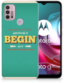 B2Ctelecom Backcase TPU Siliconen Hoesje Motorola Moto G30 | G10 Smartphone hoesje Quote Begin