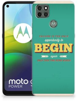 B2Ctelecom Backcase TPU Siliconen Hoesje Motorola Moto G9 Power Smartphone hoesje Quote Begin