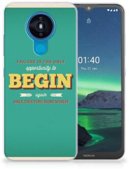 B2Ctelecom Backcase TPU Siliconen Hoesje Nokia 1.4 Smartphone hoesje Quote Begin