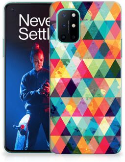 B2Ctelecom Backcase TPU Siliconen Hoesje OnePlus 8T Smartphone hoesje Geruit