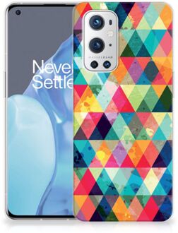 B2Ctelecom Backcase TPU Siliconen Hoesje OnePlus 9 Pro Smartphone hoesje Geruit