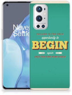 B2Ctelecom Backcase TPU Siliconen Hoesje OnePlus 9 Pro Smartphone hoesje Quote Begin