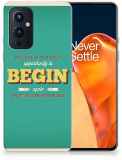 B2Ctelecom Backcase TPU Siliconen Hoesje OnePlus 9 Smartphone hoesje Quote Begin