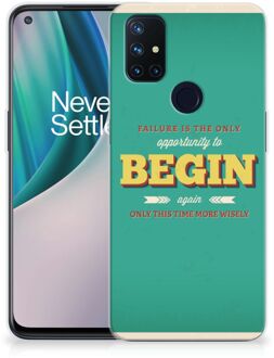 B2Ctelecom Backcase TPU Siliconen Hoesje OnePlus Nord N10 5G Smartphone hoesje Quote Begin