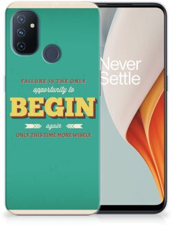 B2Ctelecom Backcase TPU Siliconen Hoesje OnePlus Nord N100 Smartphone hoesje Quote Begin