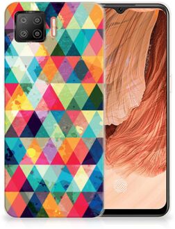 B2Ctelecom Backcase TPU Siliconen Hoesje OPPO A73 4G Smartphone hoesje Geruit