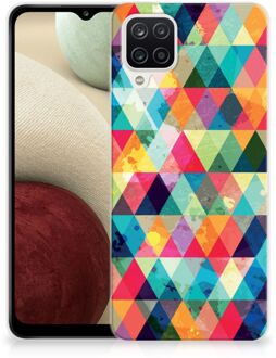 B2Ctelecom Backcase TPU Siliconen Hoesje Samsung Galaxy A12 Smartphone hoesje Geruit