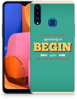 B2Ctelecom Backcase TPU Siliconen Hoesje Samsung Galaxy A20s Smartphone hoesje Quote Begin