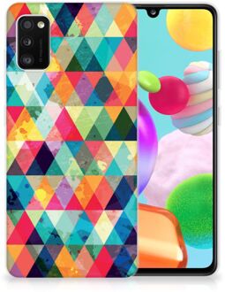 B2Ctelecom Backcase TPU Siliconen Hoesje Samsung Galaxy A41 Smartphone hoesje Geruit