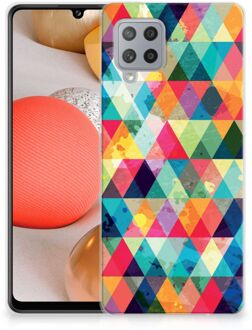 B2Ctelecom Backcase TPU Siliconen Hoesje Samsung Galaxy A42 Smartphone hoesje Geruit