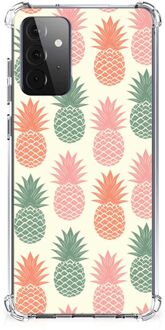 B2Ctelecom Backcase TPU Siliconen Hoesje Samsung Galaxy A72 4G/5G Telefoon Hoesje met doorzichtige rand Ananas