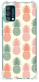 B2Ctelecom Backcase TPU Siliconen Hoesje Samsung Galaxy M02s | A02s Telefoon Hoesje met doorzichtige rand Ananas