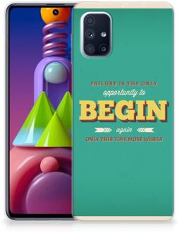 B2Ctelecom Backcase TPU Siliconen Hoesje Samsung Galaxy M51 Smartphone hoesje Quote Begin