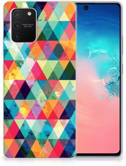 B2Ctelecom Backcase TPU Siliconen Hoesje Samsung Galaxy S10 Lite Smartphone hoesje Geruit