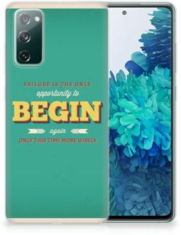 B2Ctelecom Backcase TPU Siliconen Hoesje Samsung Galaxy S20 FE Smartphone hoesje Quote Begin