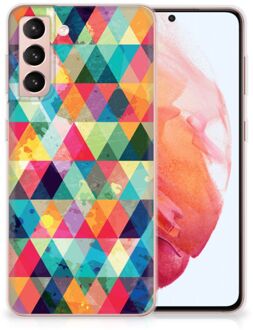 B2Ctelecom Backcase TPU Siliconen Hoesje Samsung Galaxy S21 Smartphone hoesje Geruit