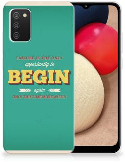 B2Ctelecom Backcase TPU Siliconen Hoesje Samsung M02s | Samsung Galaxy A02s Smartphone hoesje Quote Begin