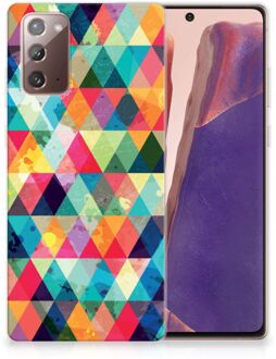 B2Ctelecom Backcase TPU Siliconen Hoesje Samsung Note 20 Smartphone hoesje Geruit