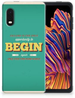 B2Ctelecom Backcase TPU Siliconen Hoesje Samsung Xcover Pro Smartphone hoesje Quote Begin