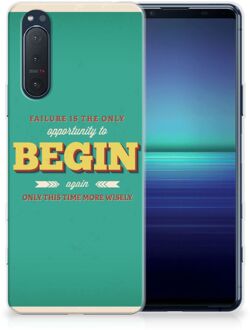 B2Ctelecom Backcase TPU Siliconen Hoesje Sony Xperia 5II Smartphone hoesje Quote Begin