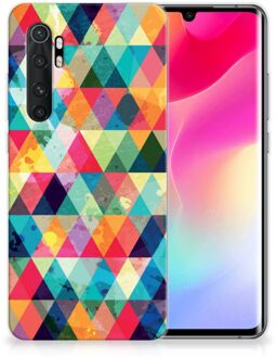 B2Ctelecom Backcase TPU Siliconen Hoesje Xiaomi Mi Note 10 Lite Smartphone hoesje Geruit