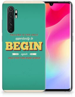 B2Ctelecom Backcase TPU Siliconen Hoesje Xiaomi Mi Note 10 Lite Smartphone hoesje Quote Begin