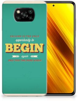 B2Ctelecom Backcase TPU Siliconen Hoesje Xiaomi Poco X3 Smartphone hoesje Quote Begin